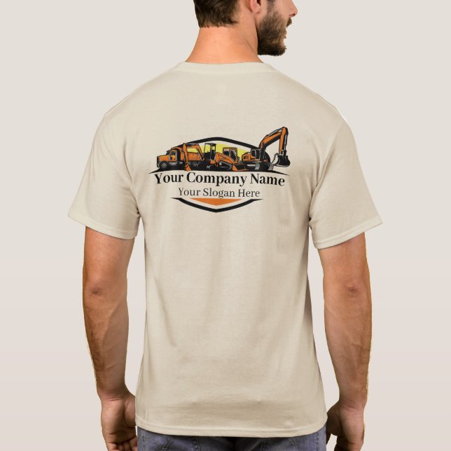 Professional Heavy Equipment Construction Company  T-Shirt (Back)