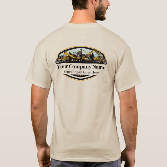 Professional Heavy Equipment Construction Company  T-Shirt (Back)