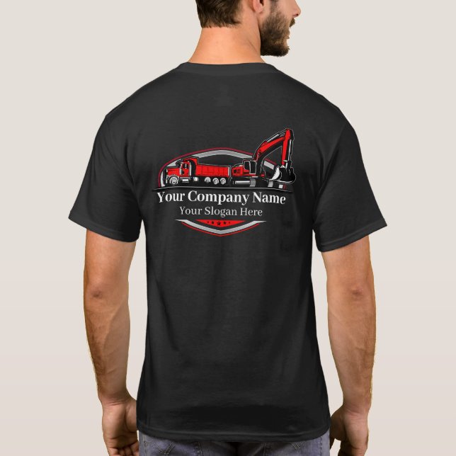 Professional Heavy Equipment Construction Company  T-Shirt (Back)