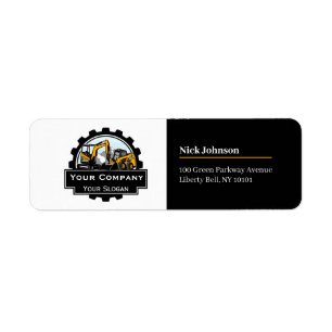 Professional Heavy Equipment Repair Company Label