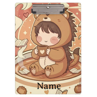 Professional Hedgehog Chibi Office Clipboard