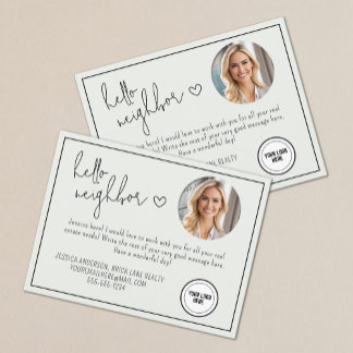 Professional Hello Neighbor Real Estate  Postcard