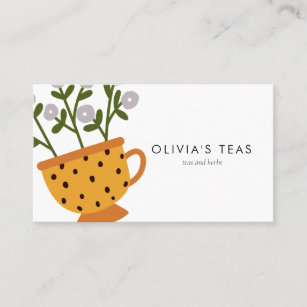 Professional Herbal Tea Minimalist Business Card