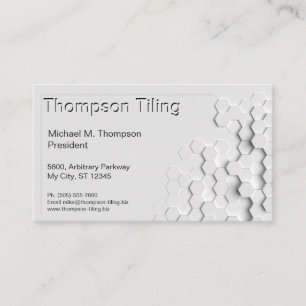 Professional Hexagon Tile Pattern Elegant Modern Business Card