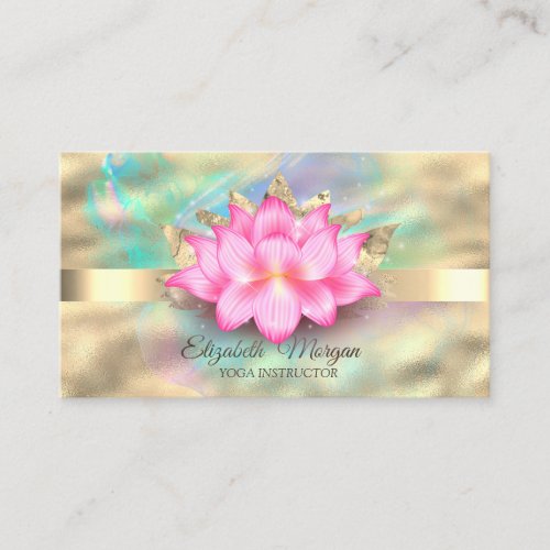 Professional Holographic InkGoldLotus Business Card