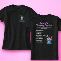 Professional Home Cleaning Service Woman Black