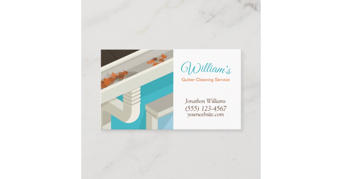 Professional Home Gutter Cleaning Service Business Card Zazzle