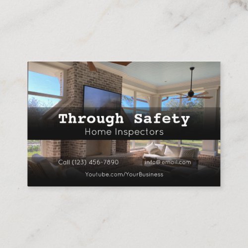 Professional Home Inspection Inspector Services Business Card