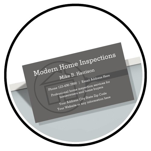 Professional Home Inspection Modern Design Business Card