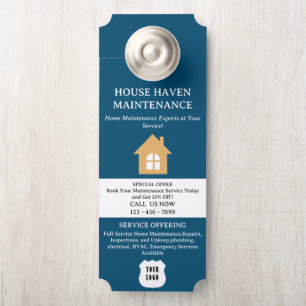 Professional Home Maintenance Door Hanger