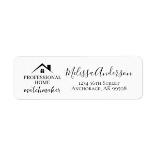 Professional Home Matchmaker Real Estate Address Label