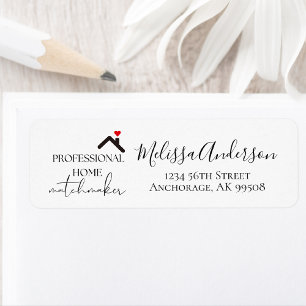Professional Home Matchmaker Real Estate Address  Label