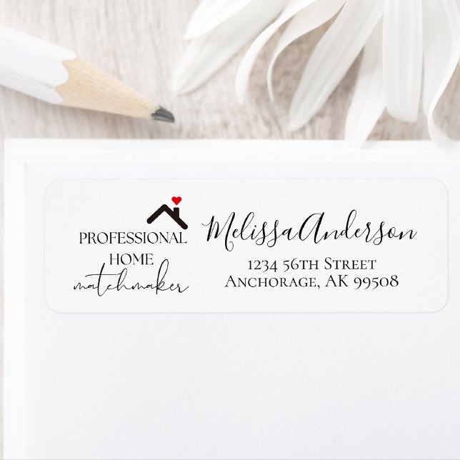 Professional Home Matchmaker Real Estate Address  Label (Real Estate Address Label)