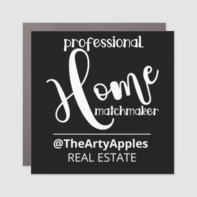 Professional home matchmaker real estate agent  to car magnet (Front)