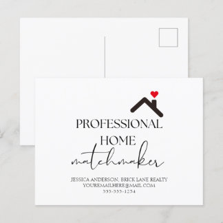 Professional Home Matchmaker Real Estate  Postcard