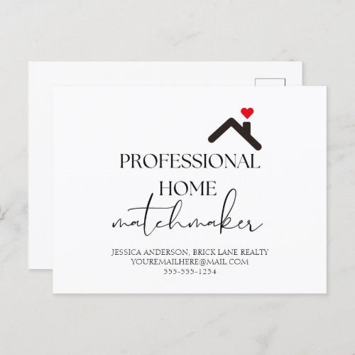 Professional Home Matchmaker Real Estate  Postcard