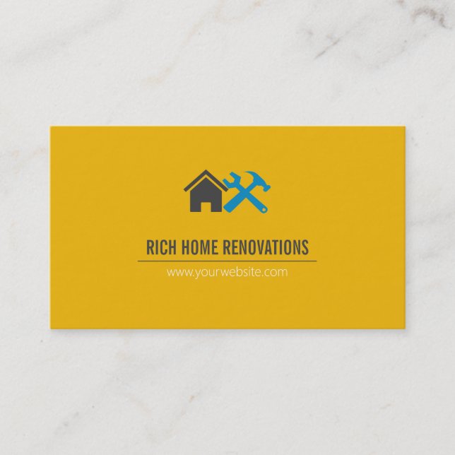 Professional Home Renovation Business Card (Front)
