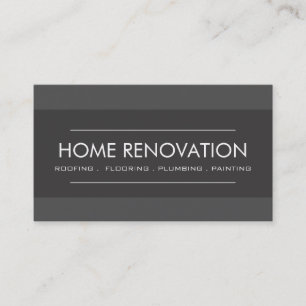 Professional Home Renovation Business Card