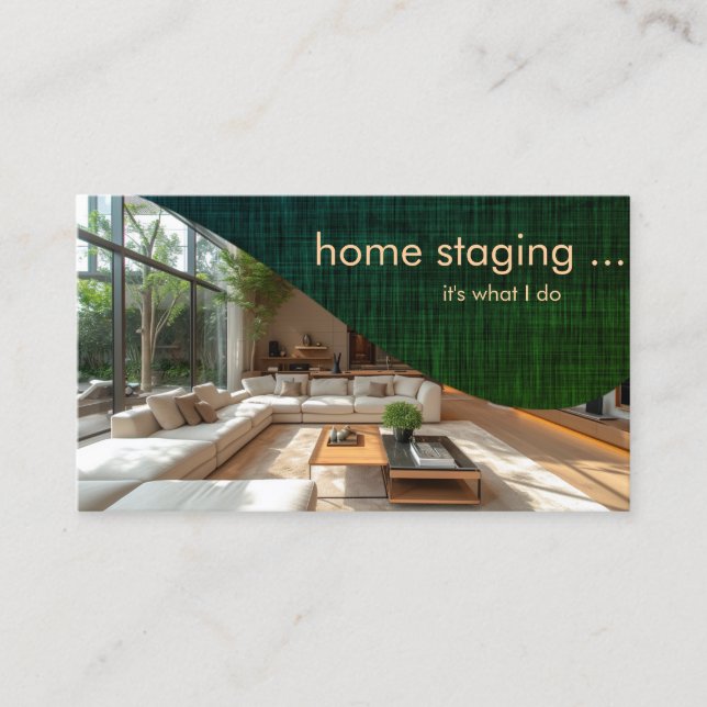 Professional Home Staging Business Card (Front)
