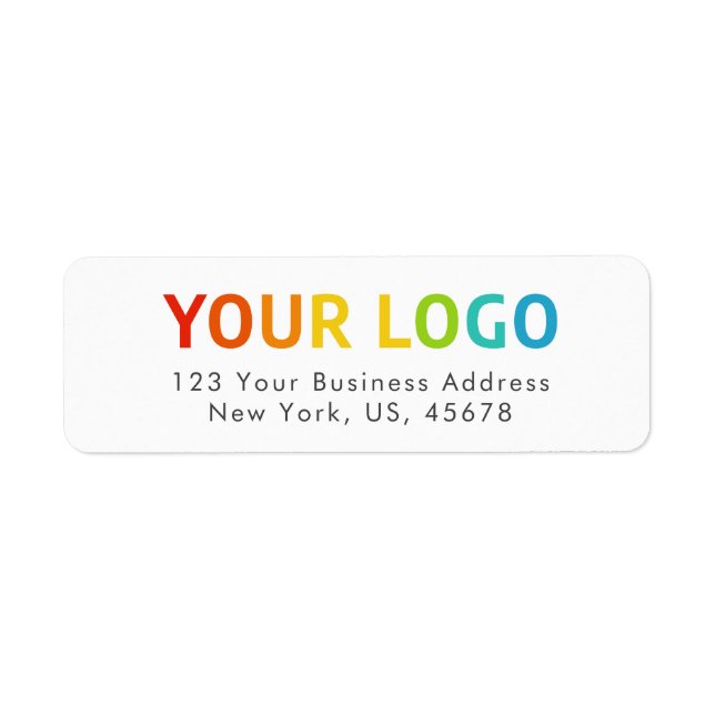Professional Horizontal Logo Return Address Labels (Front)