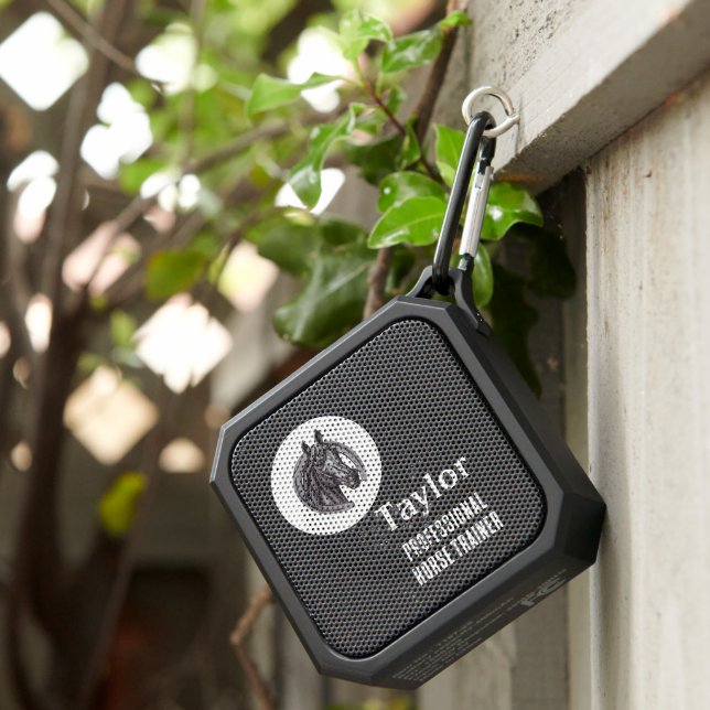 Professional Horse Trainer Black White Equine Bluetooth Speaker (Inisitu)