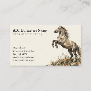 Professional horse trainer business card