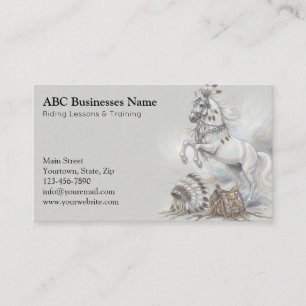 Professional horse trainer business card