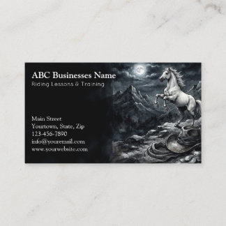 Professional horse trainer business card