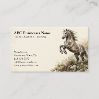 Professional horse trainer business card