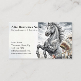 Professional horse trainer business card