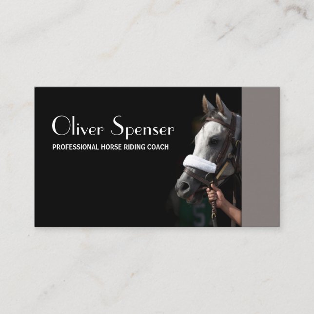 Professional Horseback Riding Trainer Card (Front)