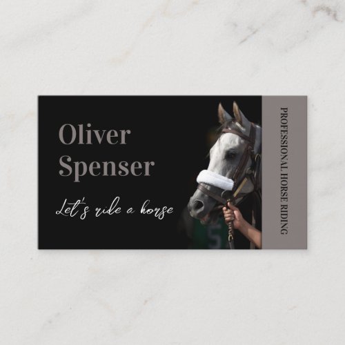 Professional Horse Riding Trainer Business Card
