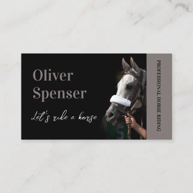 Professional Horseback Riding Trainer Card | Zazzle