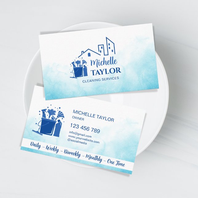 Professional House and Office Cleaning Services Business Card (Creator Uploaded)
