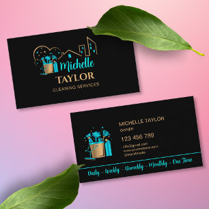 Professional House and Office Cleaning Services Business Card