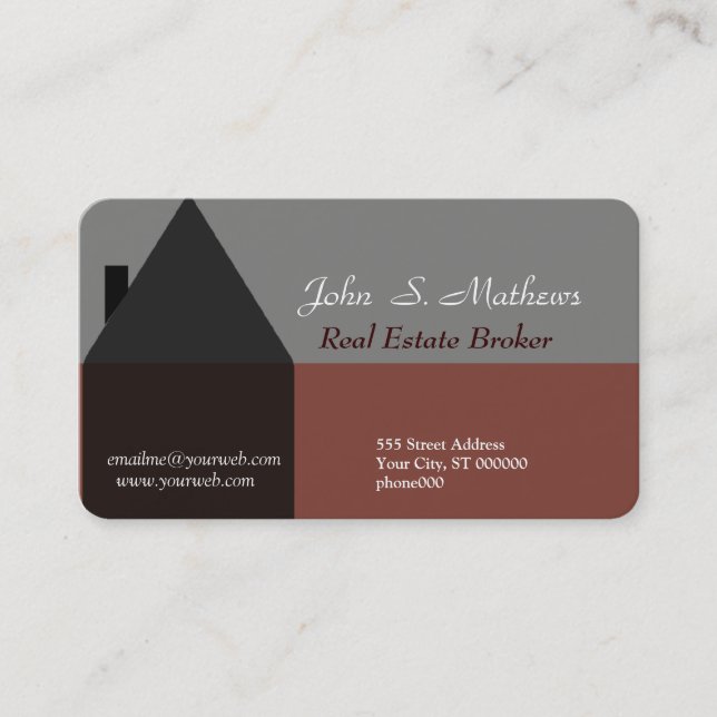 Professional House Architecture Real Estate Agent  Business Card (Front)
