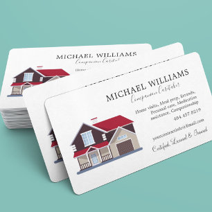 Professional House Caregiver Services Business Card