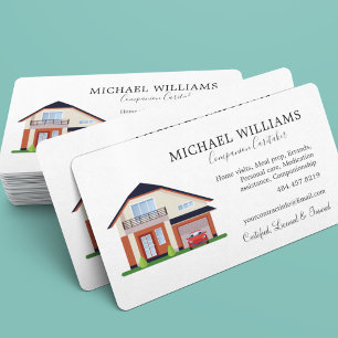 Professional House Caregiver Services Business Card