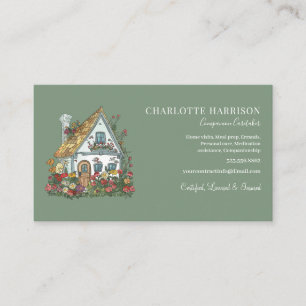 Professional House Caregiver Services QR Code Business Card