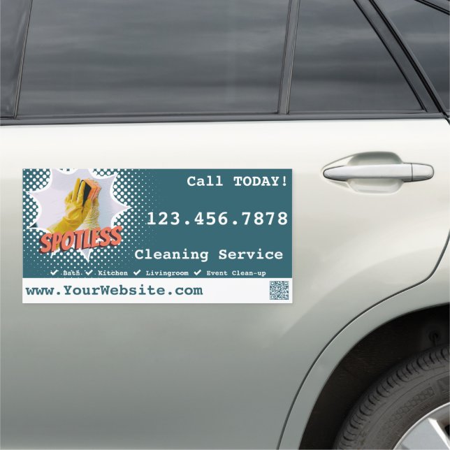 Professional House Cleaner Call-to-Action Car Magnet (In Situ)