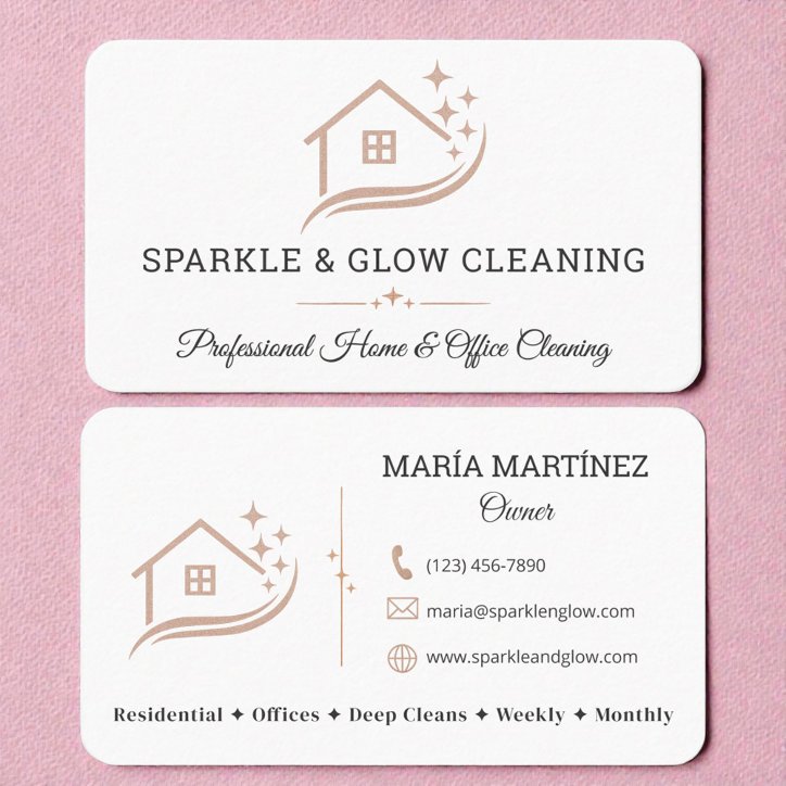 Professional House Cleaning Business Card