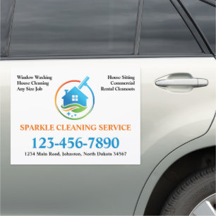 Professional House Cleaning Car Magnet