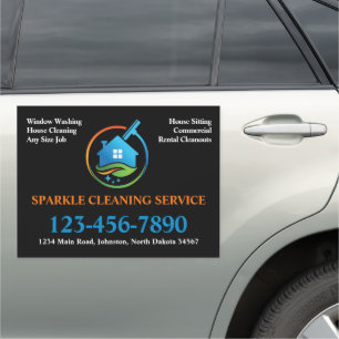 Professional House Cleaning Car Magnet
