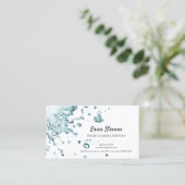 Professional House Cleaning Fresh Water Splash Business Card (Standing Front)