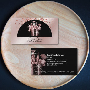 Professional House Cleaning Housekeeping Business Card