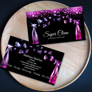 Professional House Cleaning Housekeeping Business Card