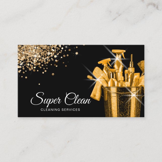 Professional House Cleaning Housekeeping Business Card (Front)