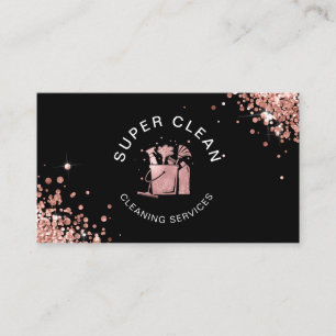 Professional House Cleaning Maid Holograph Busines Business Card