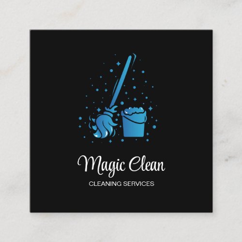 Professional House Cleaning Maid Housekeeping Busi Square Business Card