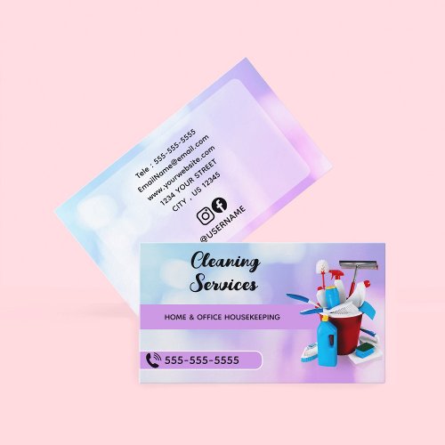 Professional House Cleaning  Maid Services Business Card